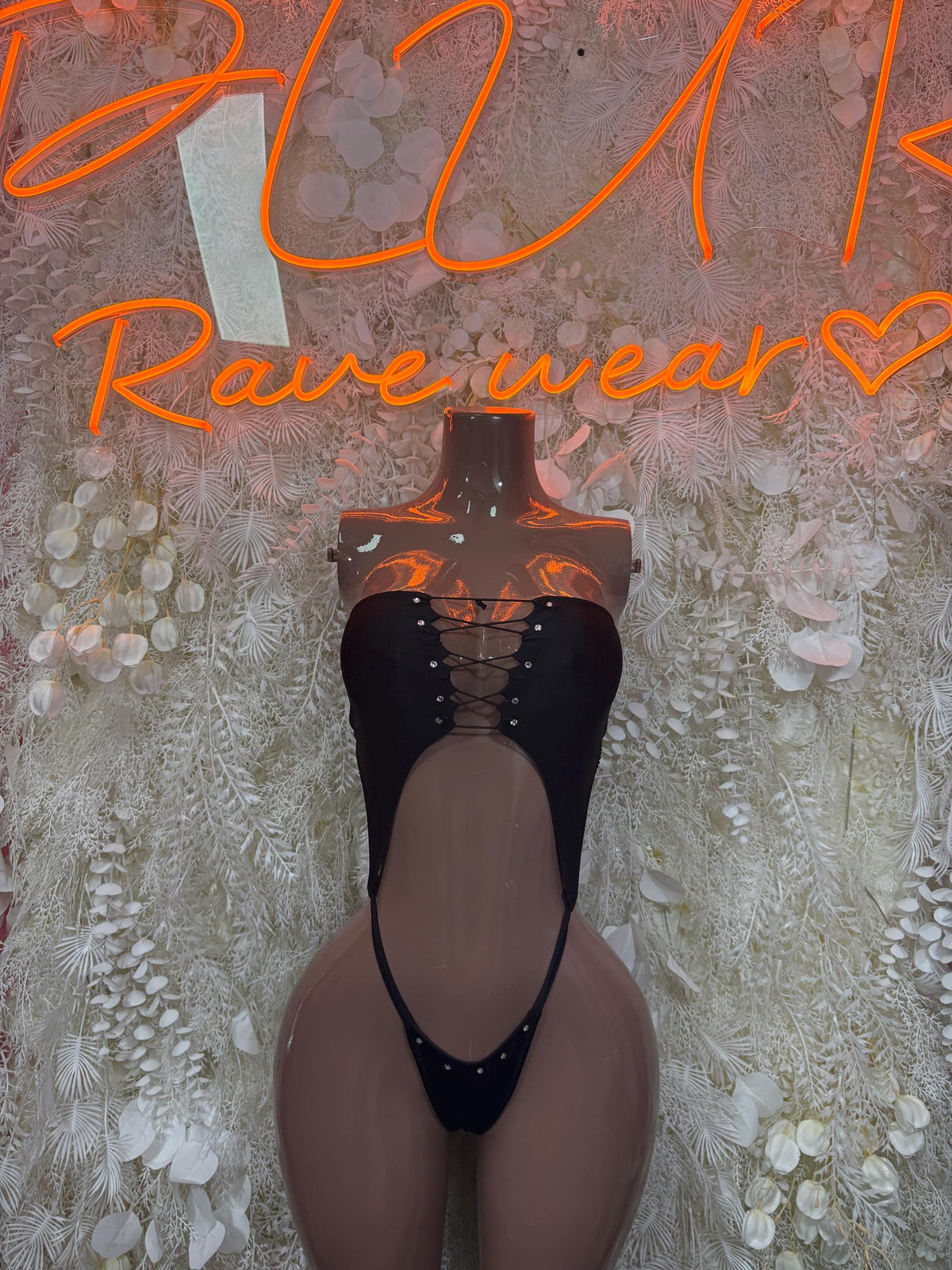 Black One Piece Bodysuit, Exotic Dancewear, Rave Outfit, Clubwear