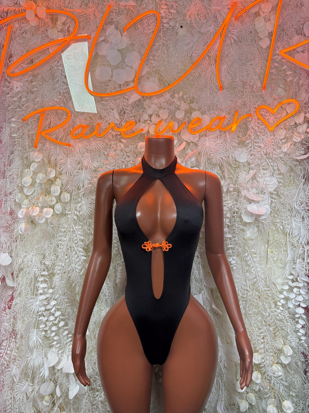 Black One Piece Bodysuit, Exotic Dancewear, Rave Outfit, Clubwear