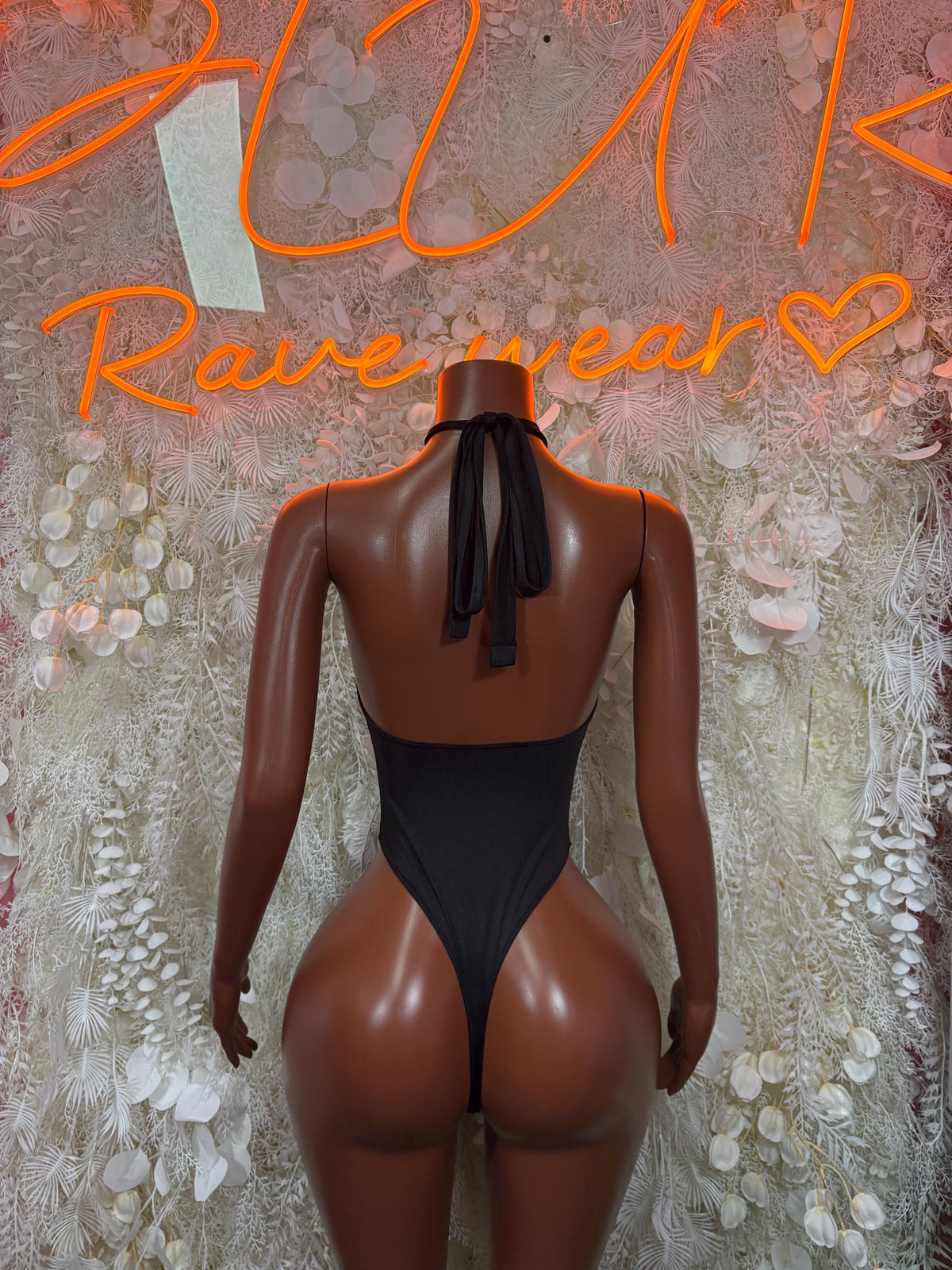 Black One Piece Bodysuit, Exotic Dancewear, Rave Outfit, Clubwear - image 3