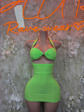 Neon Green Festival Dress - Mini Club Rave Outfit,  Party Bodysuit Dress