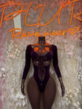 Bottlegirl One-Piece Bodysuit - Purple Velvet | Exotic Dancewear for Performers, Raves, & Festival Clothing