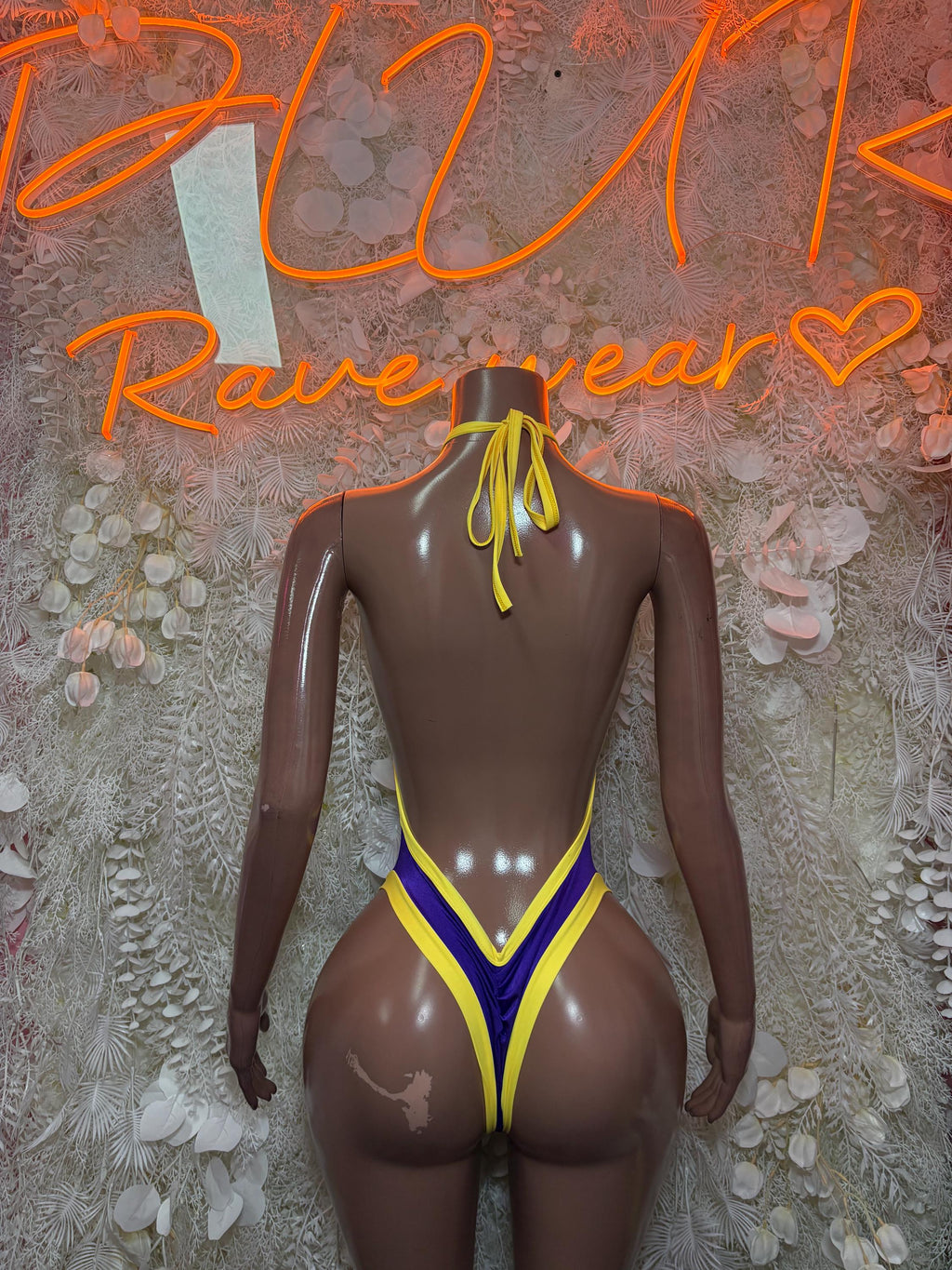 Bottlegirl One-Piece Bodysuit - Purple Gold  Exotic Dancewear for Bartenders, Raves, & Festival Clothing