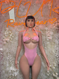 Summer Rave Festival Clothing Baby Pink One Piece Set  – Exotic Dancewear  & Rave Wear