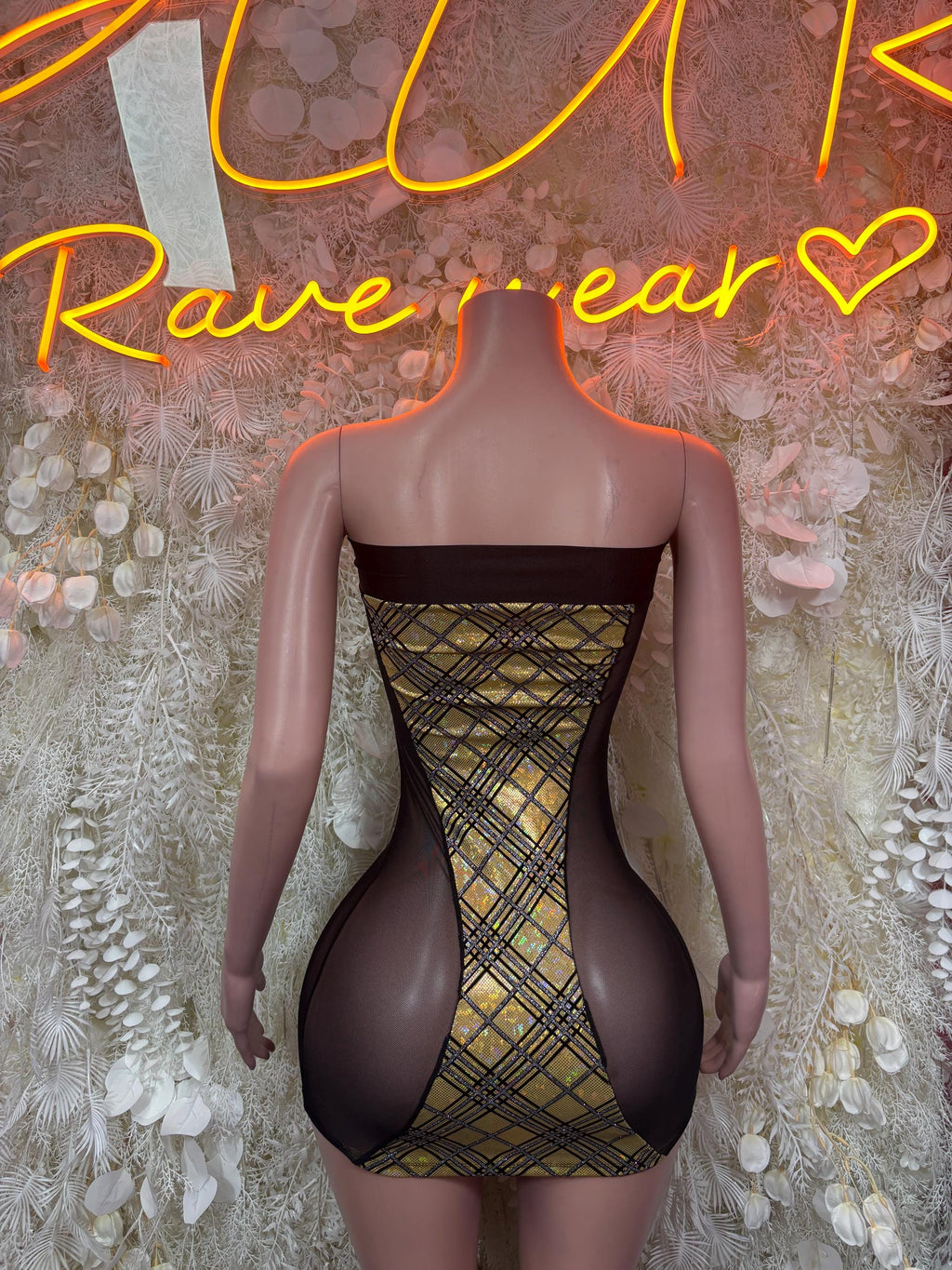 Gold Dress One Piece  – Exotic Dancewear  & Rave Wear Festival Dress Club Outfit