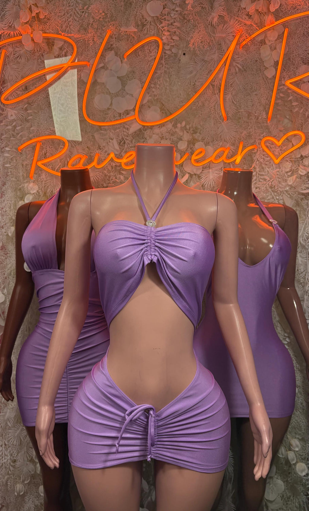Summer Lilac Mini Dress  One Piece  – Exotic Dancewear  & Rave Wear Festival Dress Club Outfit