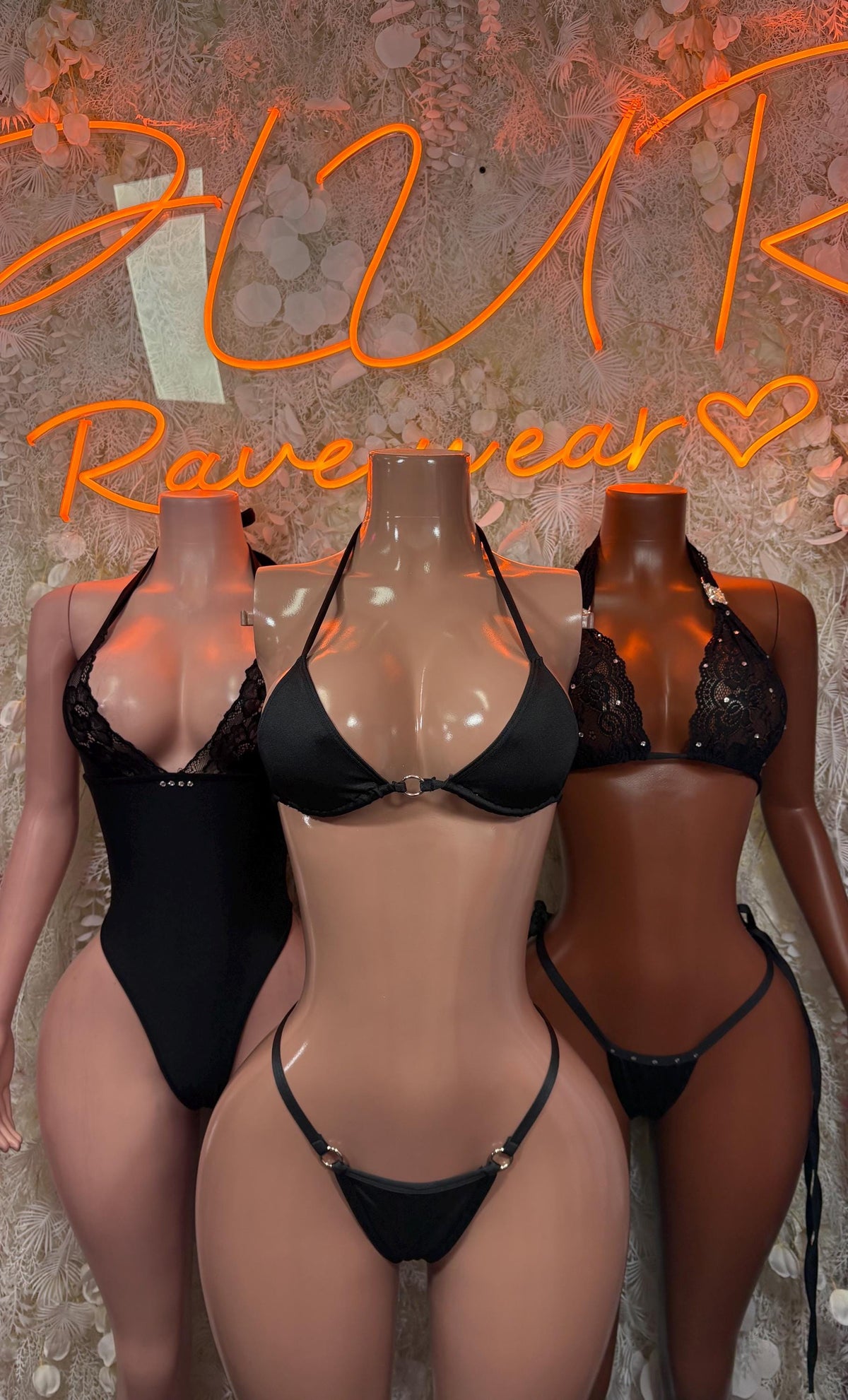 Black Bikini Two-Piece Set Beach Swimwear Rave Oufit– Exotic Dance & Rave wear Clothing - image 3