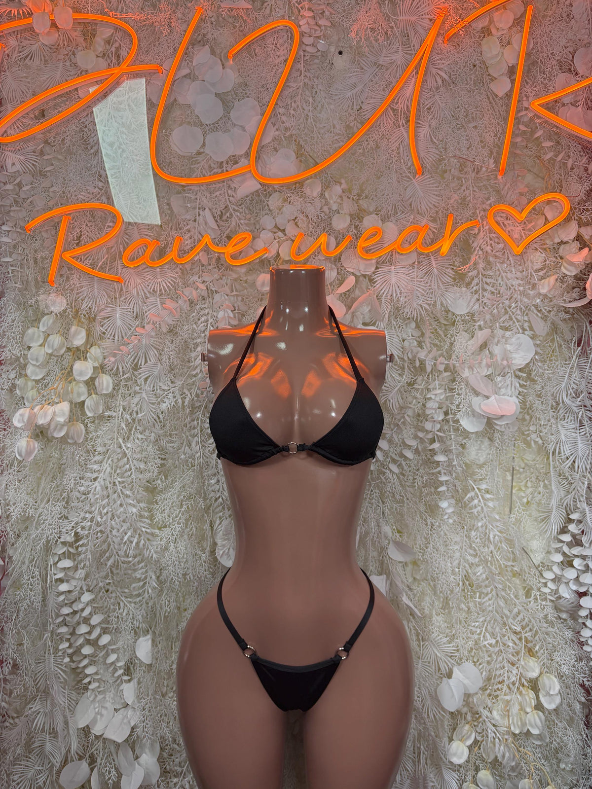 Black Bikini Two-Piece Set Beach Swimwear Rave Oufit– Exotic Dance & Rave wear Clothing