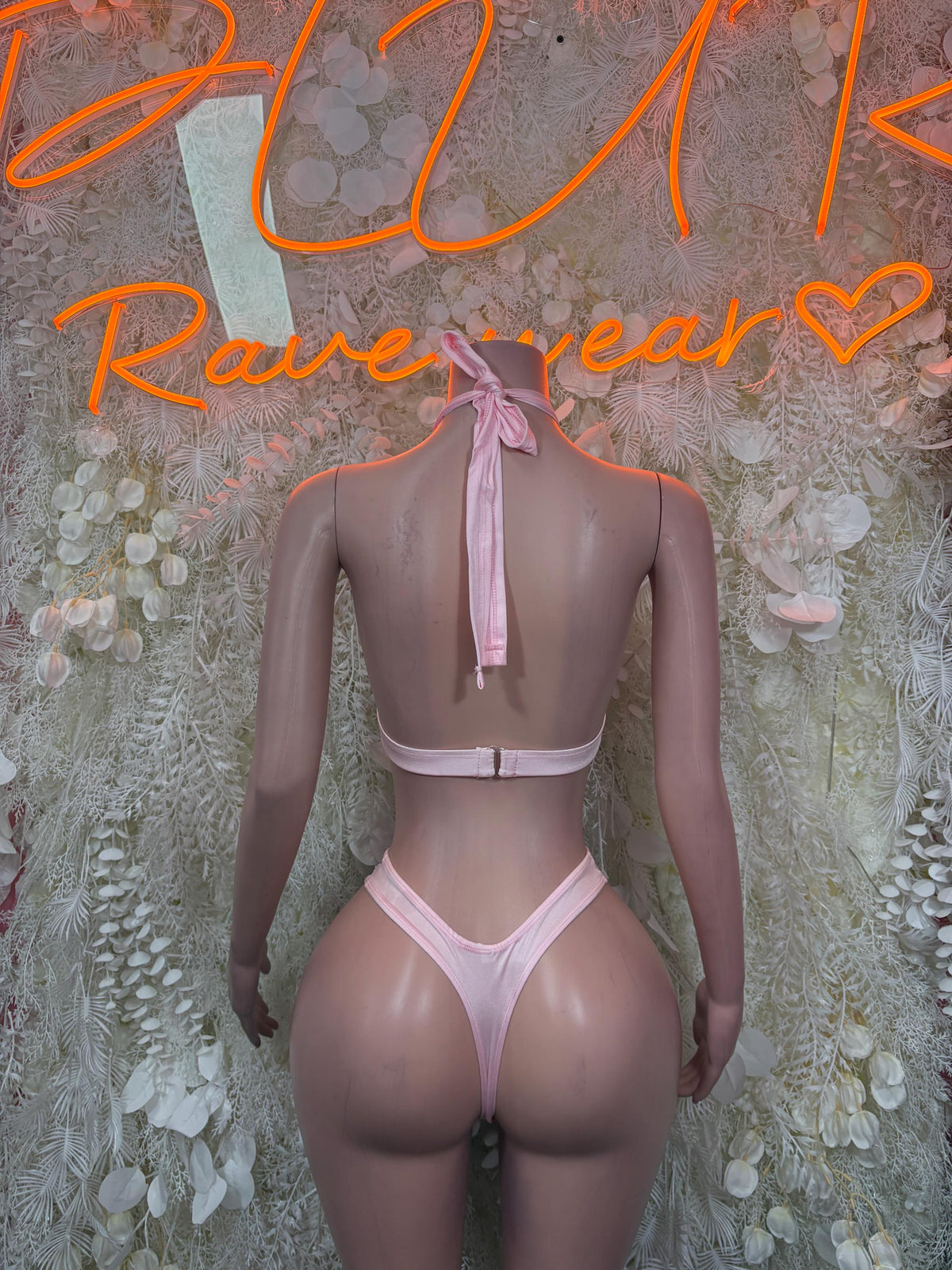Baby Pink Two-Piece Rave Outfit – Festival, Clubwear, Exotic Dance Set - image 2