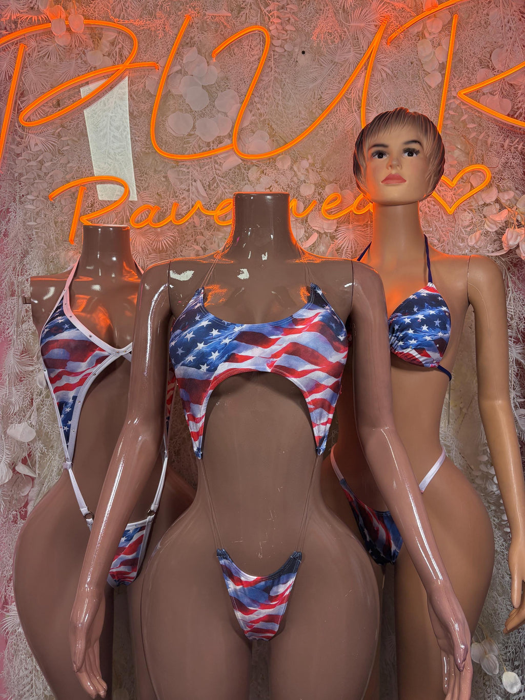 USA Flag Bodysuit – Bartender One Piece Costume Summer Independence Day Outfit - image 3