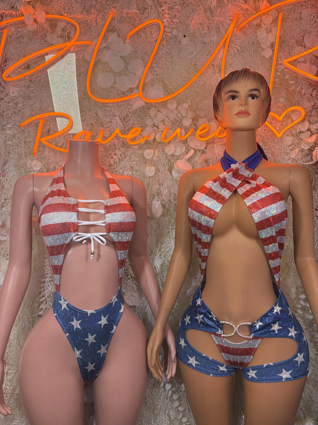 USA Flag Bodysuit – Bartender One Piece Costume Summer Independence Day Outfit - image 3