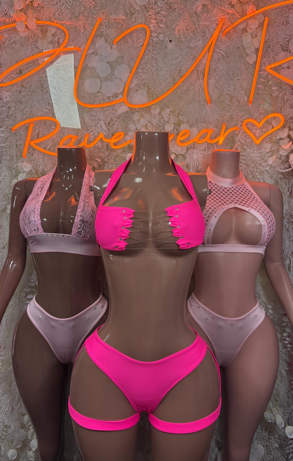 Baby Pink Two-Piece Rave Outfit – Festival, Clubwear, Exotic Dance Set - image 3