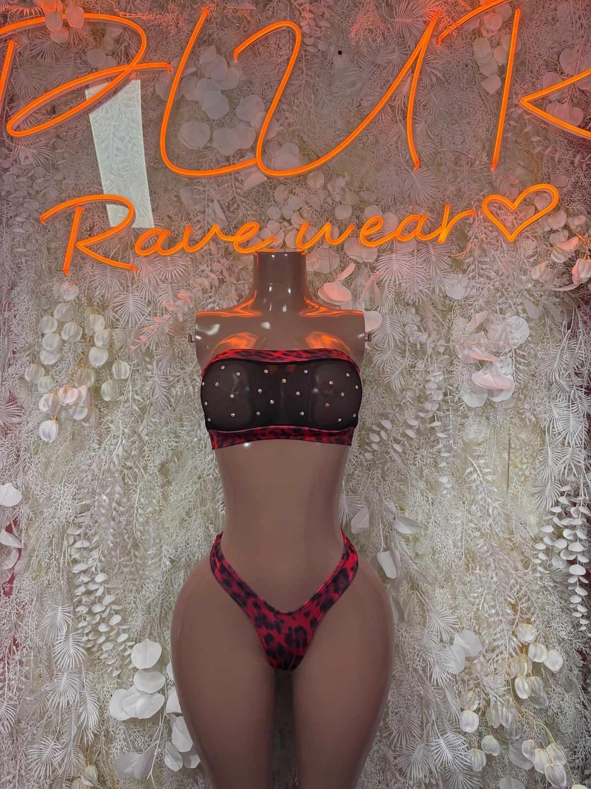 Rave Outfit Two Piece Set, Festival Outfit Exotic Dancewear Set