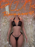 Black Lace Bikini Lingerie –Two Piece Rave, Festival, Clubwear, Exotic Dancewear