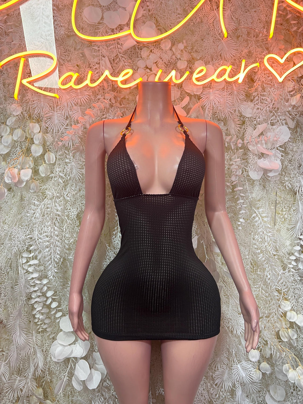 Black Mini Dress Date Night | Rave Dress for Performers, & Festival Clothing Exotic Dancewear