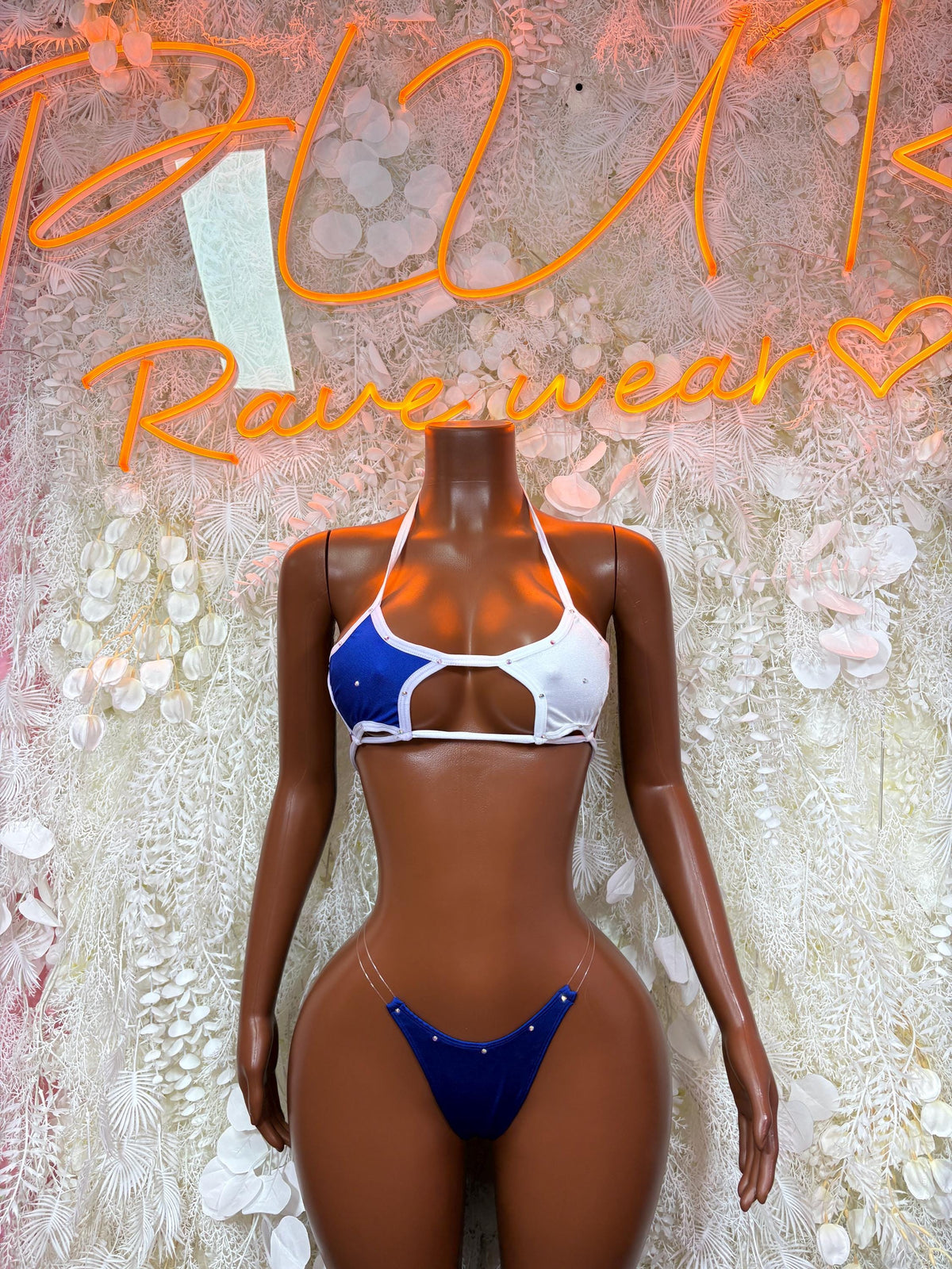 El Salvador Flag Bikini Women | Salvadoran Pride Two-Piece Swimsuit, Festival Rave Outfit