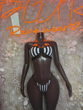 Referee Bikini Costume: Striped Bartender Outfit for Sports Occasions