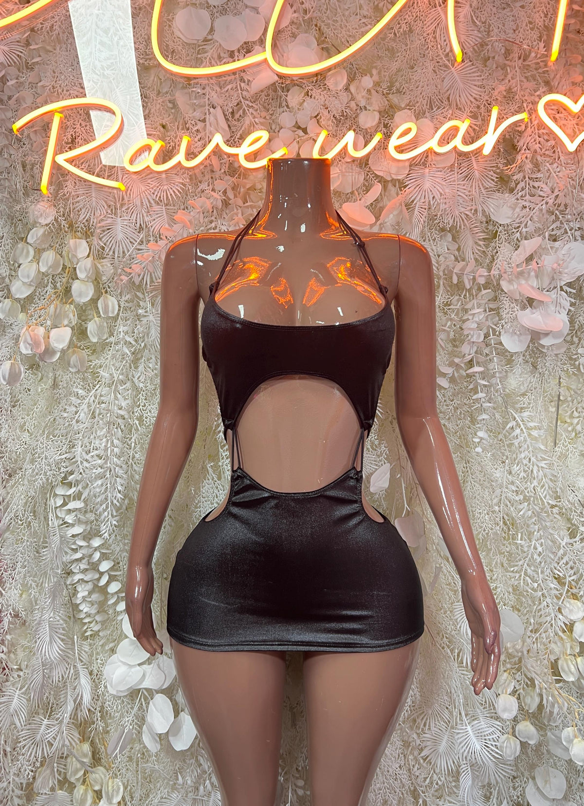 Black Mini Dress Date Night | Rave Dress for Performers, & Festival Clothing Exotic Dancewear