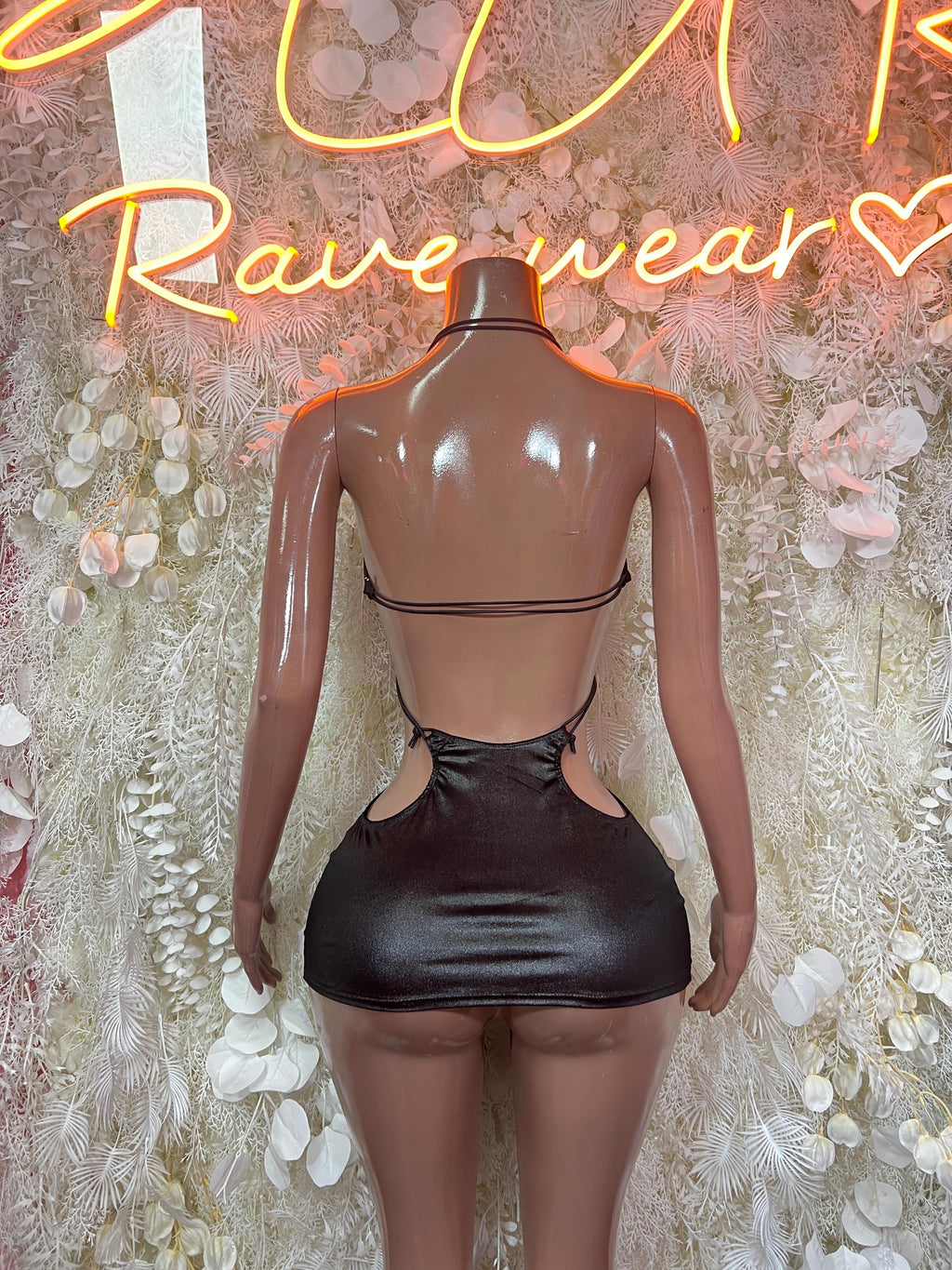 Black Mini Dress Date Night | Rave Dress for Performers, & Festival Clothing Exotic Dancewear - image 2