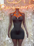 Black Mini Dress Date Night | Rave Dress for Performers, & Festival Clothing Exotic Dancewear