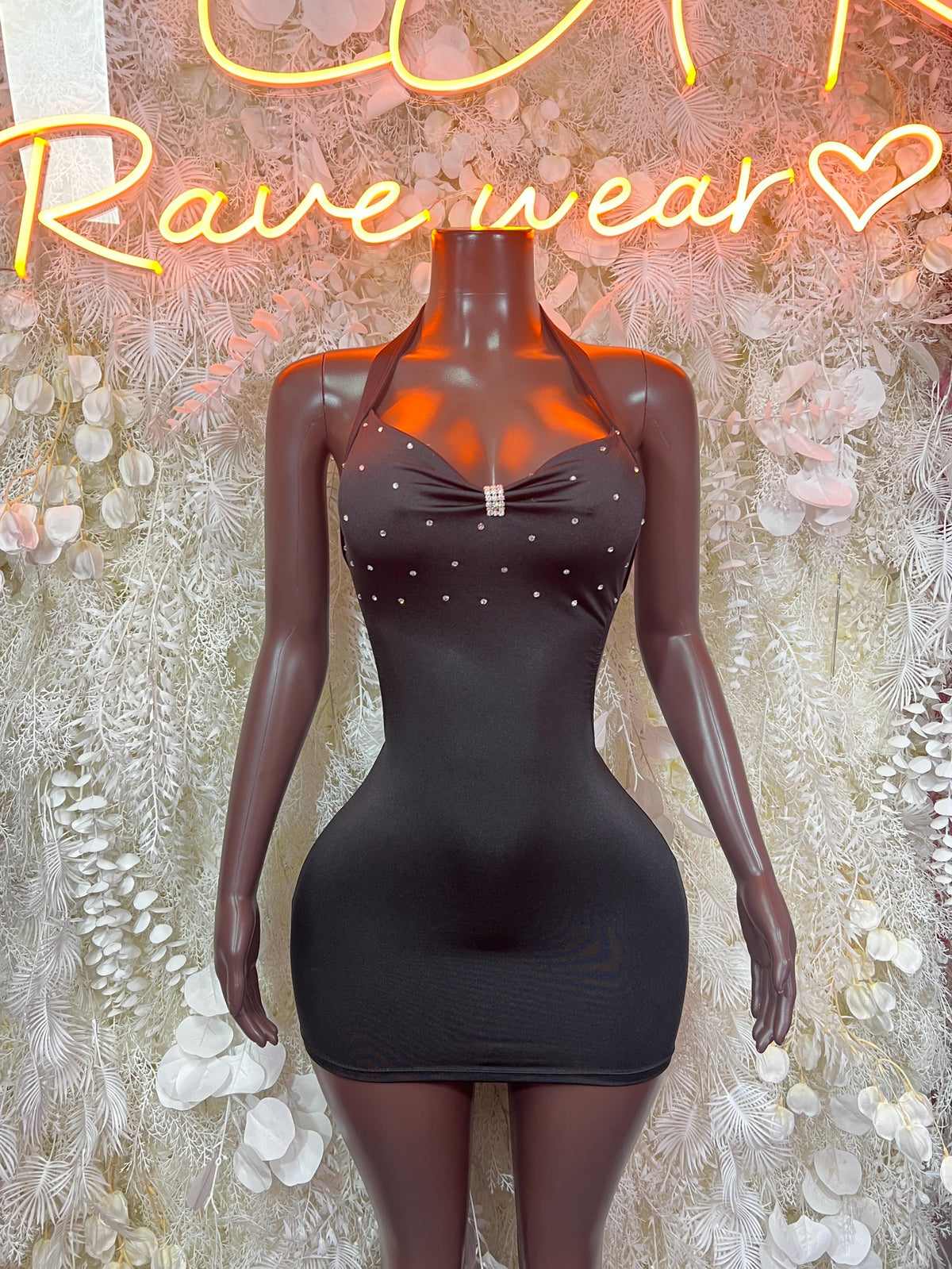 Black Mini Dress Date Night | Rave Dress for Performers, & Festival Clothing Exotic Dancewear