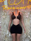 Black Dress - Date Night Club Dress | Rave Festival Exotic Dancewear Clubwear Bottle Girl Ravewear