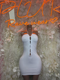 White Halterneck Club Dress – Exotic Dancewear Festival Costume