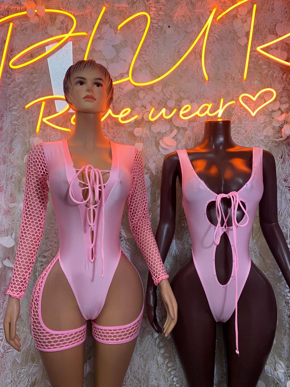 Baby Pink Bottlegirl Bodysuit One-Piece Bartender | Exotic Dancewear Festival wear - image 3