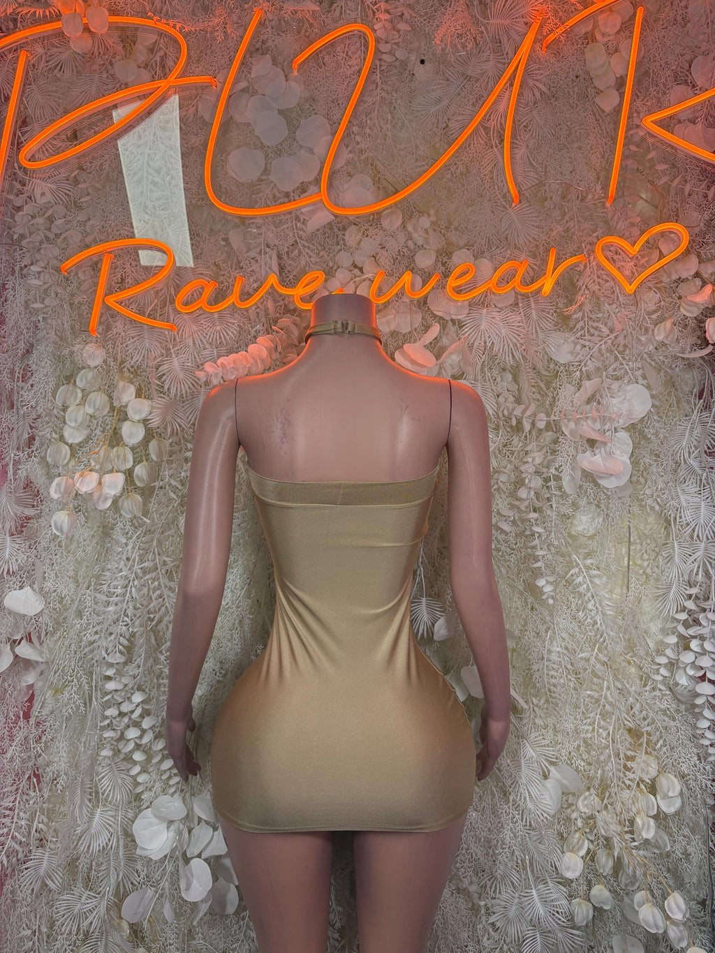 Nude Women’s Dress – Exotic Dancewear & Rave Wear Festival Dress Club Outfit