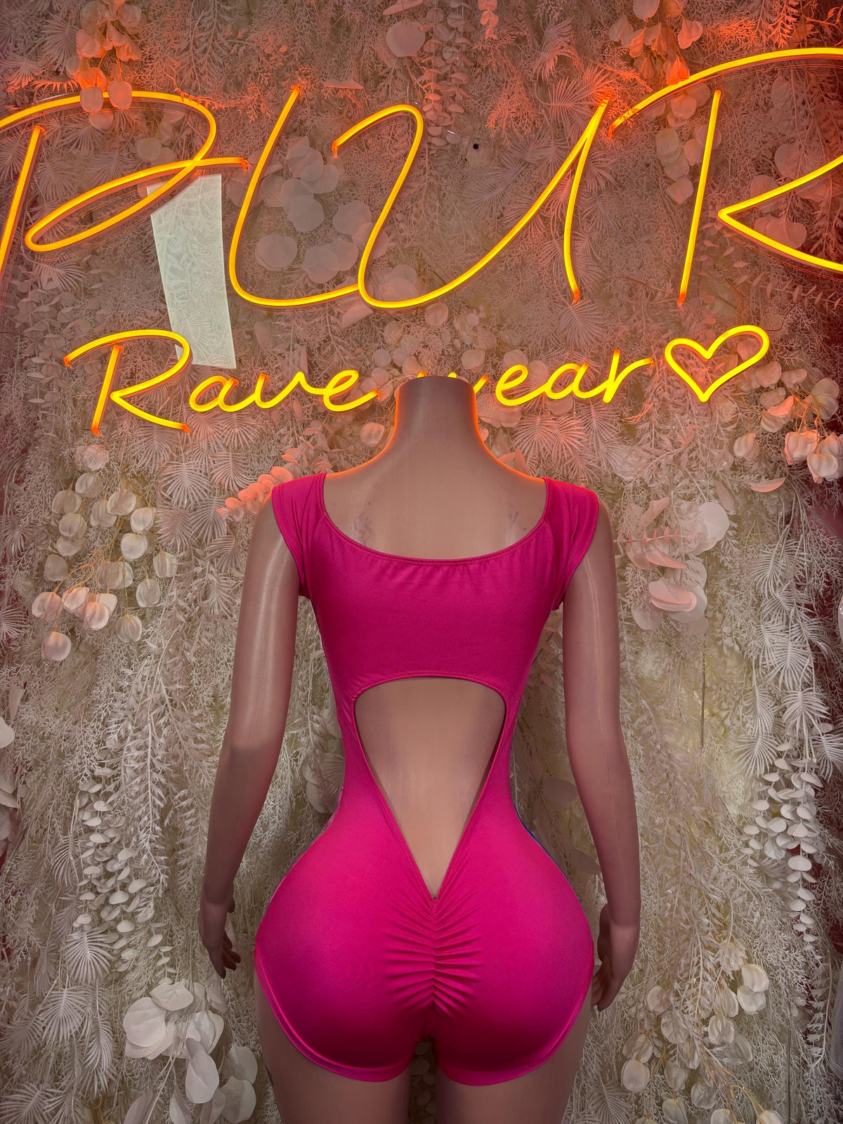 Holographic Tie Dye Romper Bodysuit: Lace-Up Front, Rave Outfit - image 2