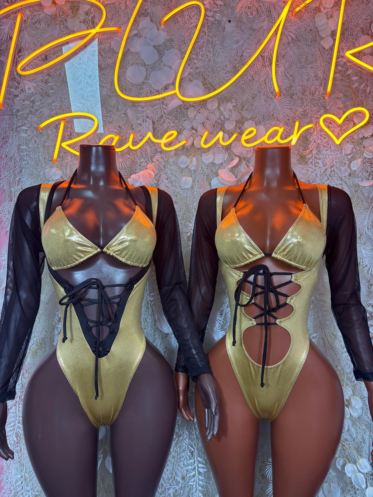 Bottlegirl Waitress Bodysuit Gold Metallic  One Piece Rave Festival Outfit Sexy Clubwear Exotic Dancewear