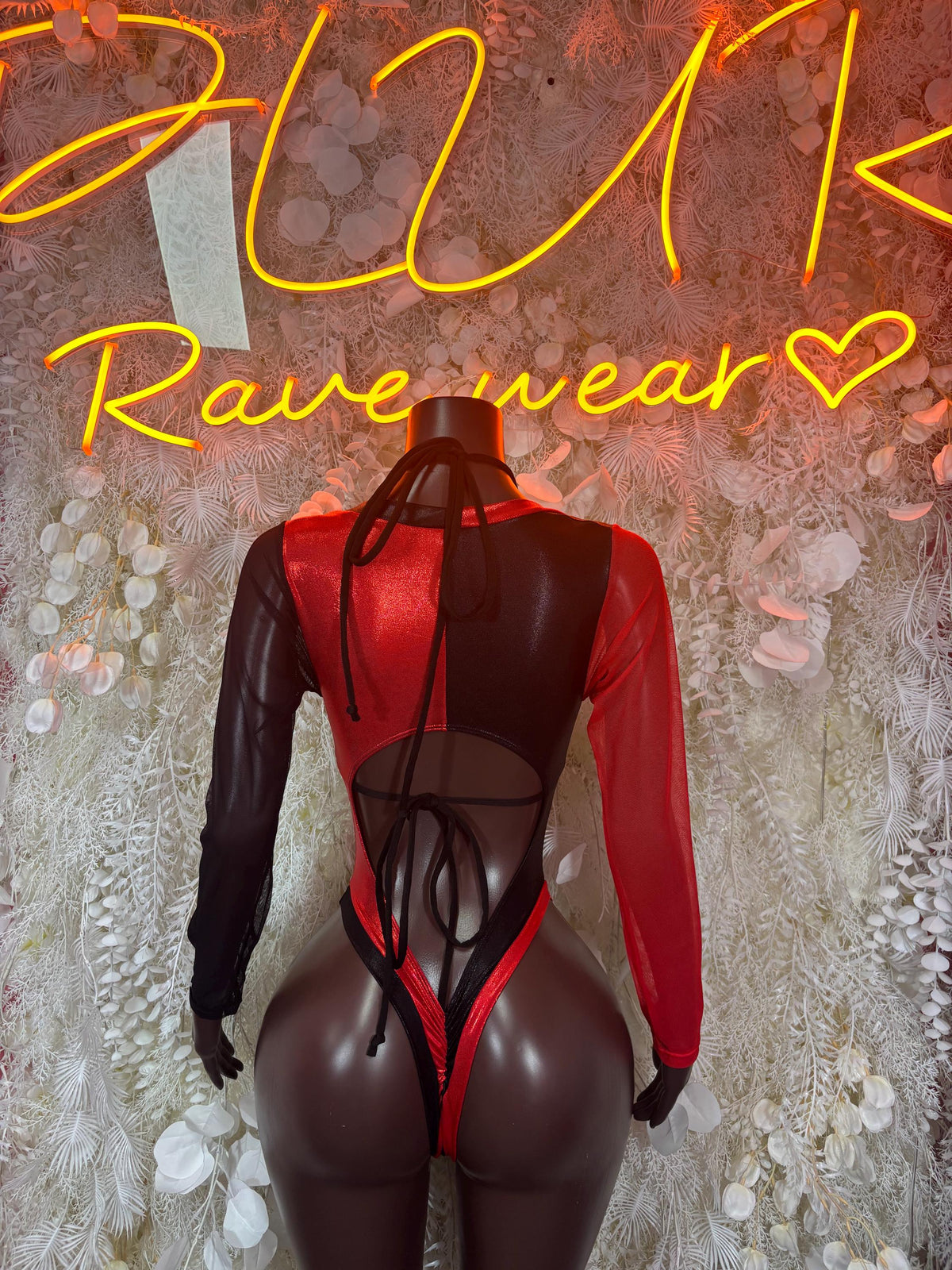 Halloween Bottlegirl Costumes Red Black Metallic Checkered Bodysuit Rave Festival Outfit Sexy Clubwear